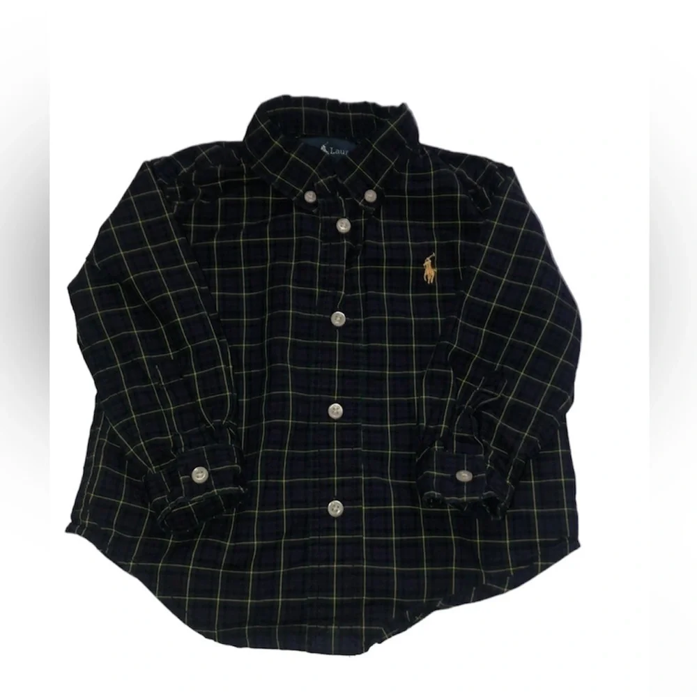 RALPH Lauren plaid shirt. Size 12M
